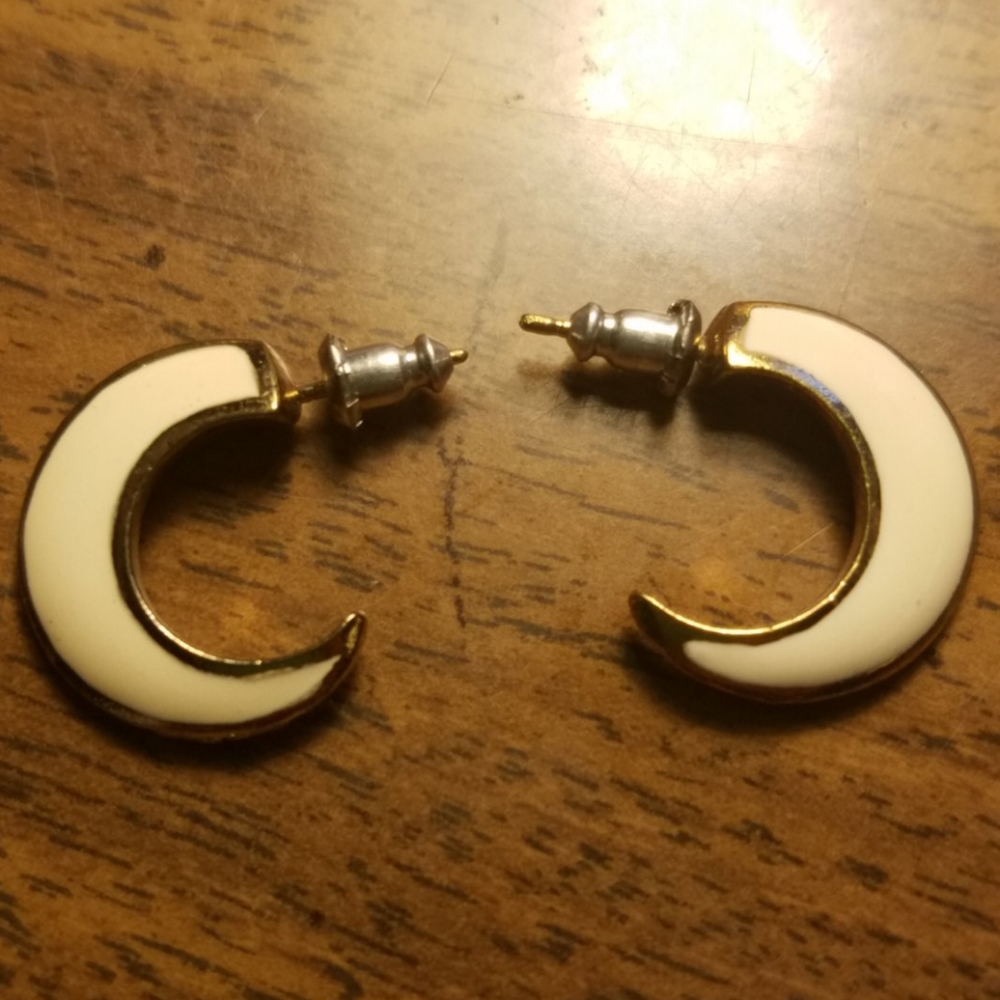 Crescent shaped earrings